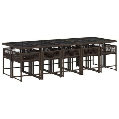 Garden Dining Set | Brown, Cream White, Black