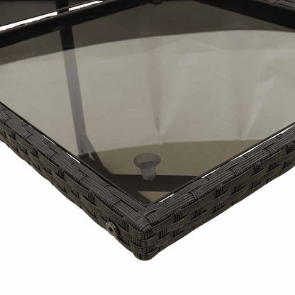 Garden Dining Set Black and Cream