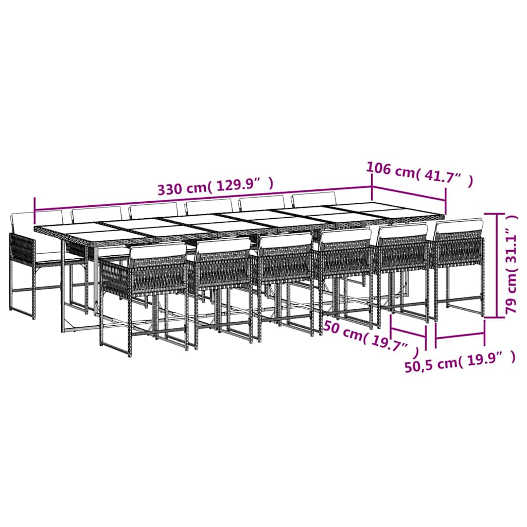 Garden Dining Set | Mix Beige