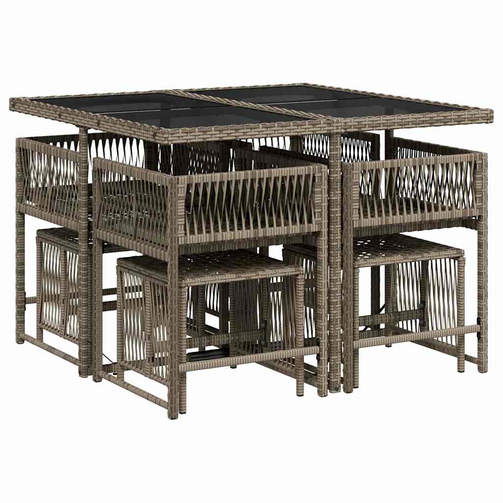 Garden Dining Set | Grey, Dark Grey, Black