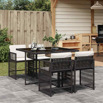 Garden Dining Set Black