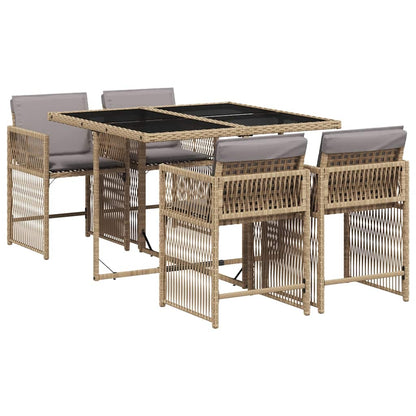 Garden Dining Set | Mix Beige with Light Grey Cushions