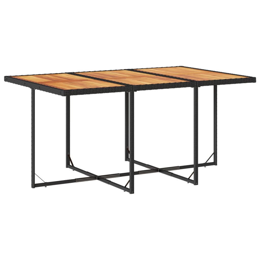 Outdoor Dining Set Black, Cream white
