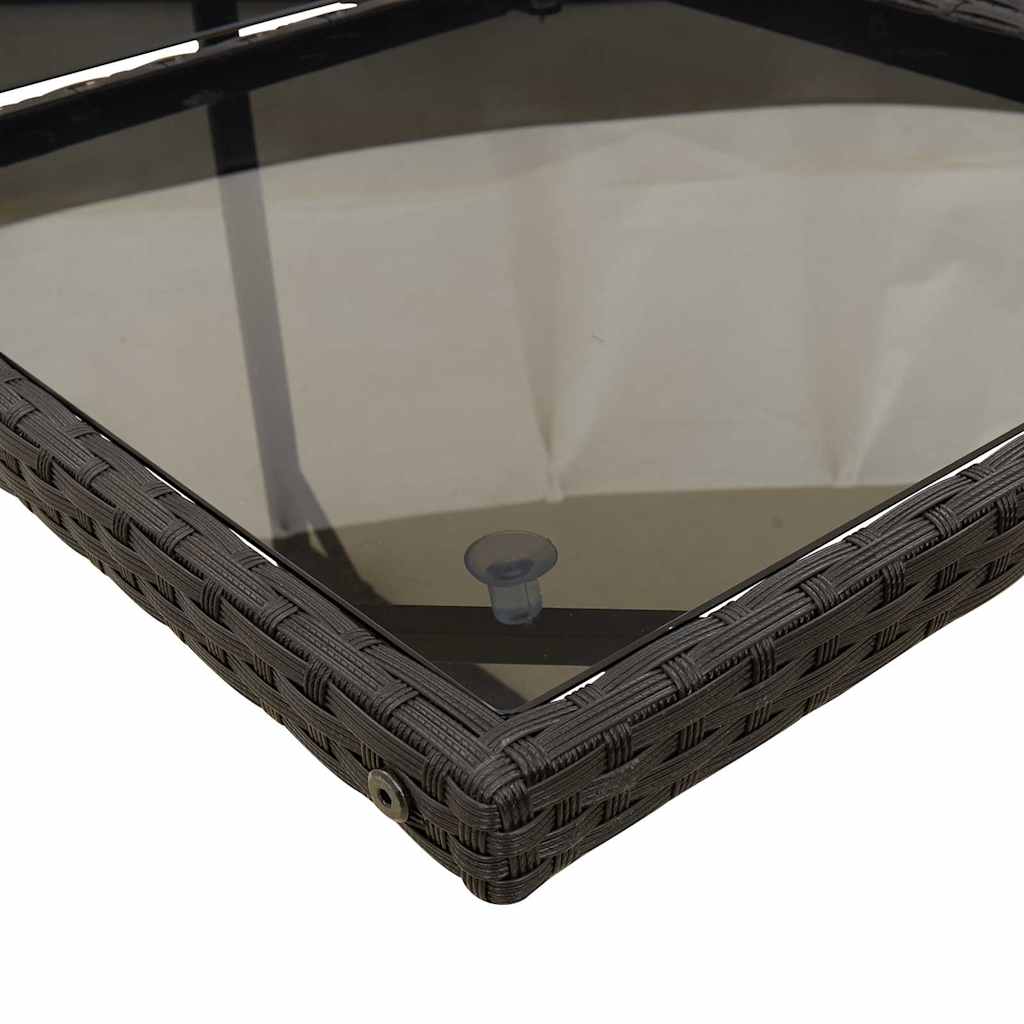 Garden Dining Set Black, Cream White
