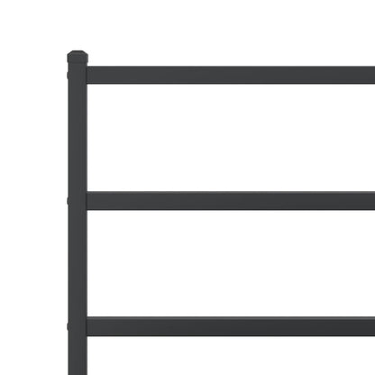 Metal Bed Frame without Mattress with Headboard Black 76"x79.9"
