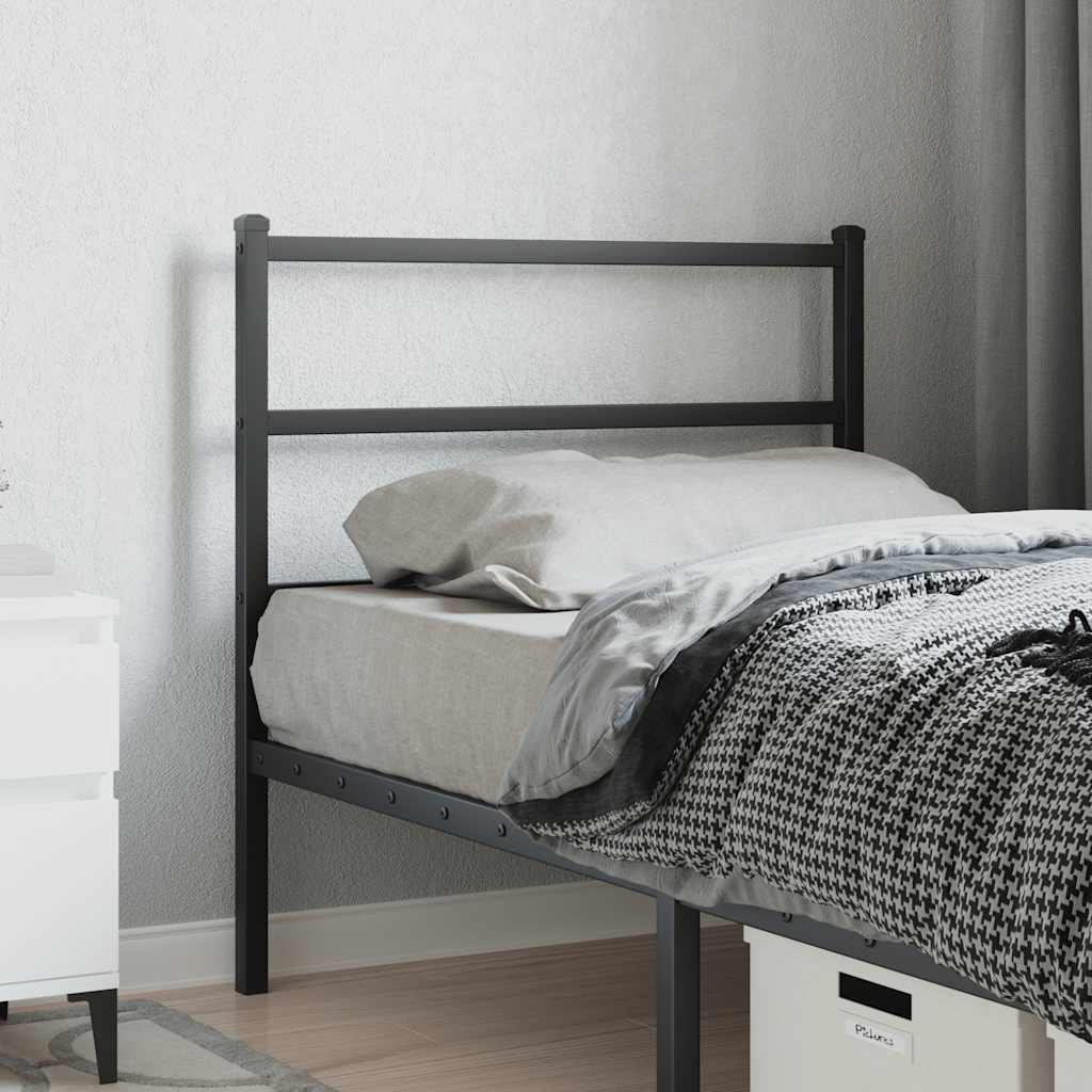 Metal Replace Headboard Black 90 cm