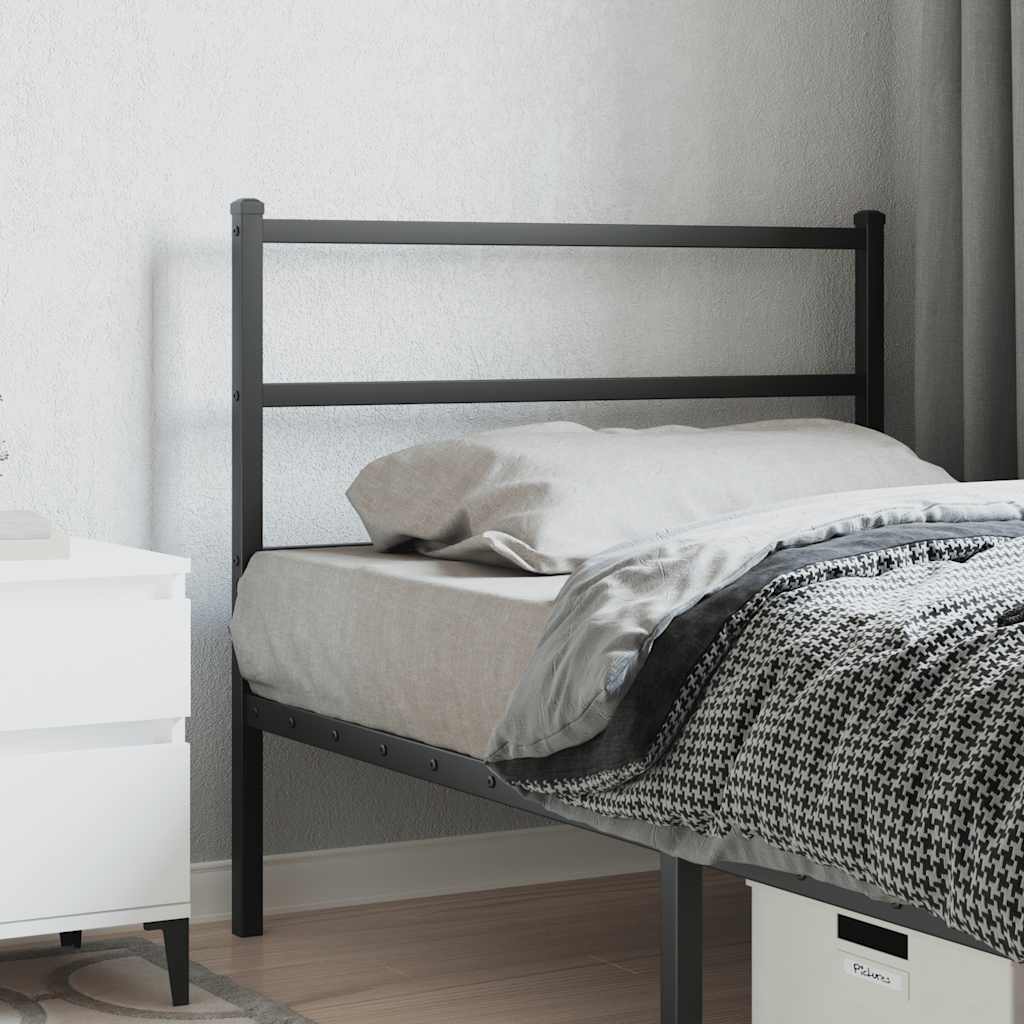 Metal Replace Headboard Black 100 cm
