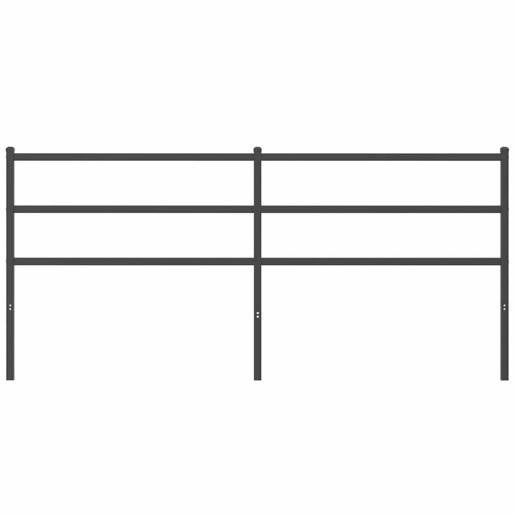 Metal Replace Headboard Black 180 cm