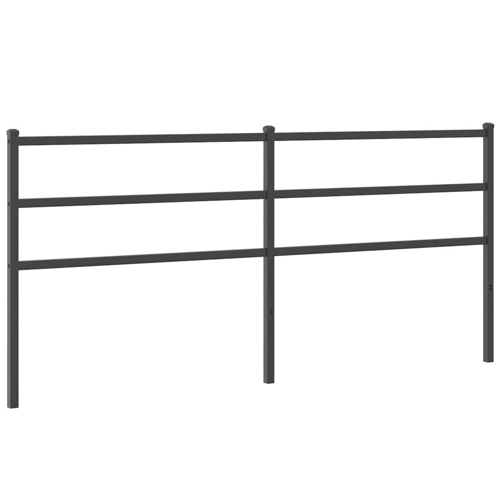 Metal Replace Headboard Black 200 cm