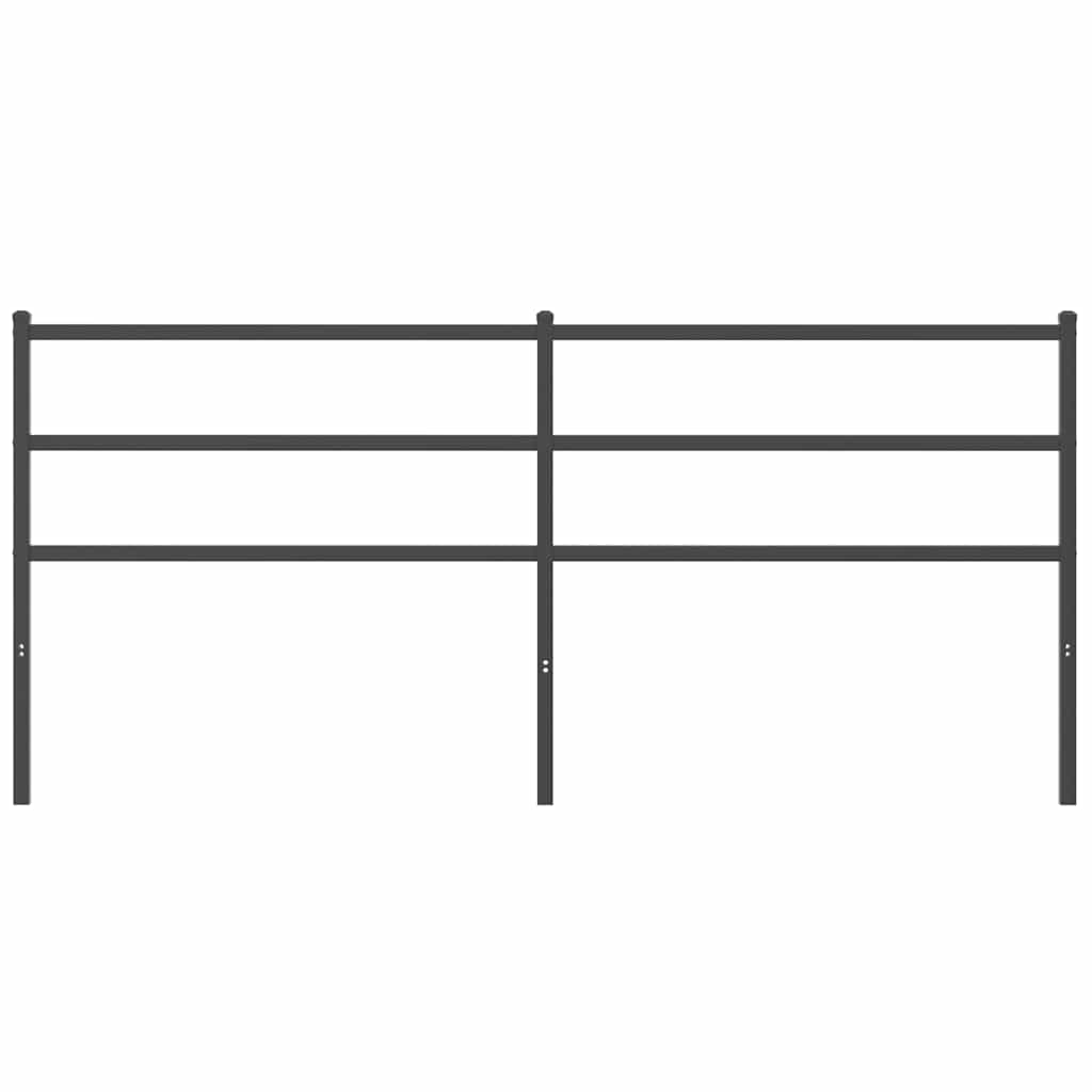 Metal Replace Headboard Black 200 cm