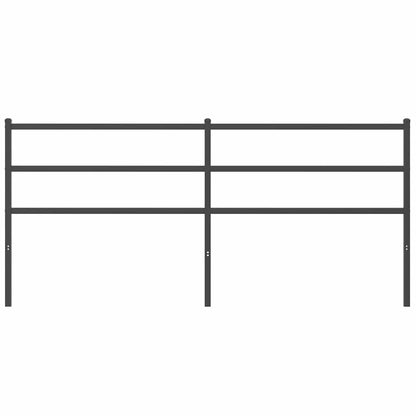 Metal Replace Headboard Black 200 cm