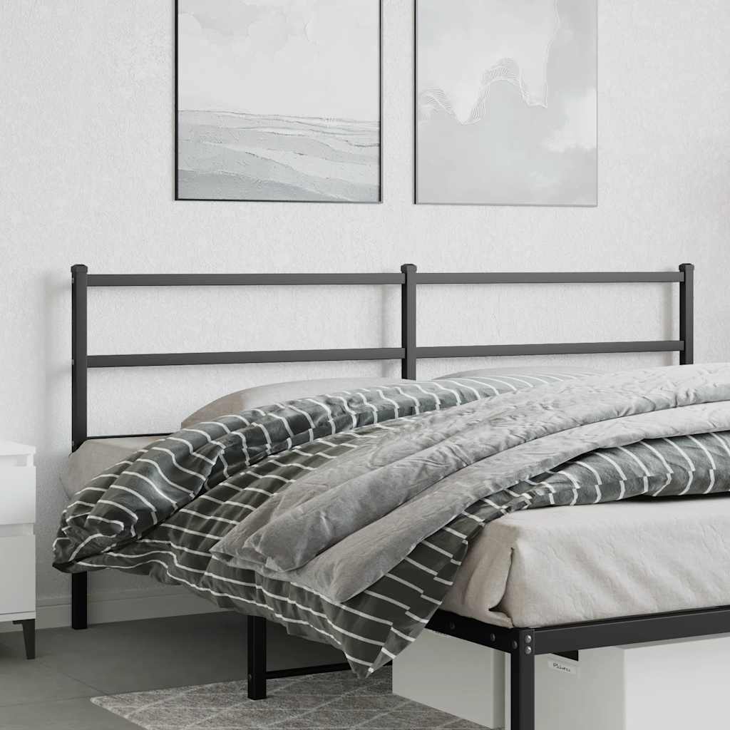 Metal Replace Headboard Black 200 cm