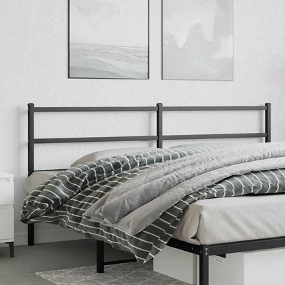 Metal Replace Headboard Black 200 cm