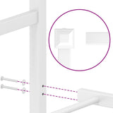 Metal Bed Frame with Headboard and Footboard White 150x200 cm King Size