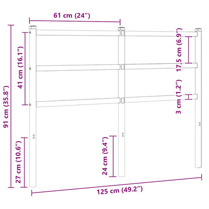 Metal Replace Headboard White 120 cm