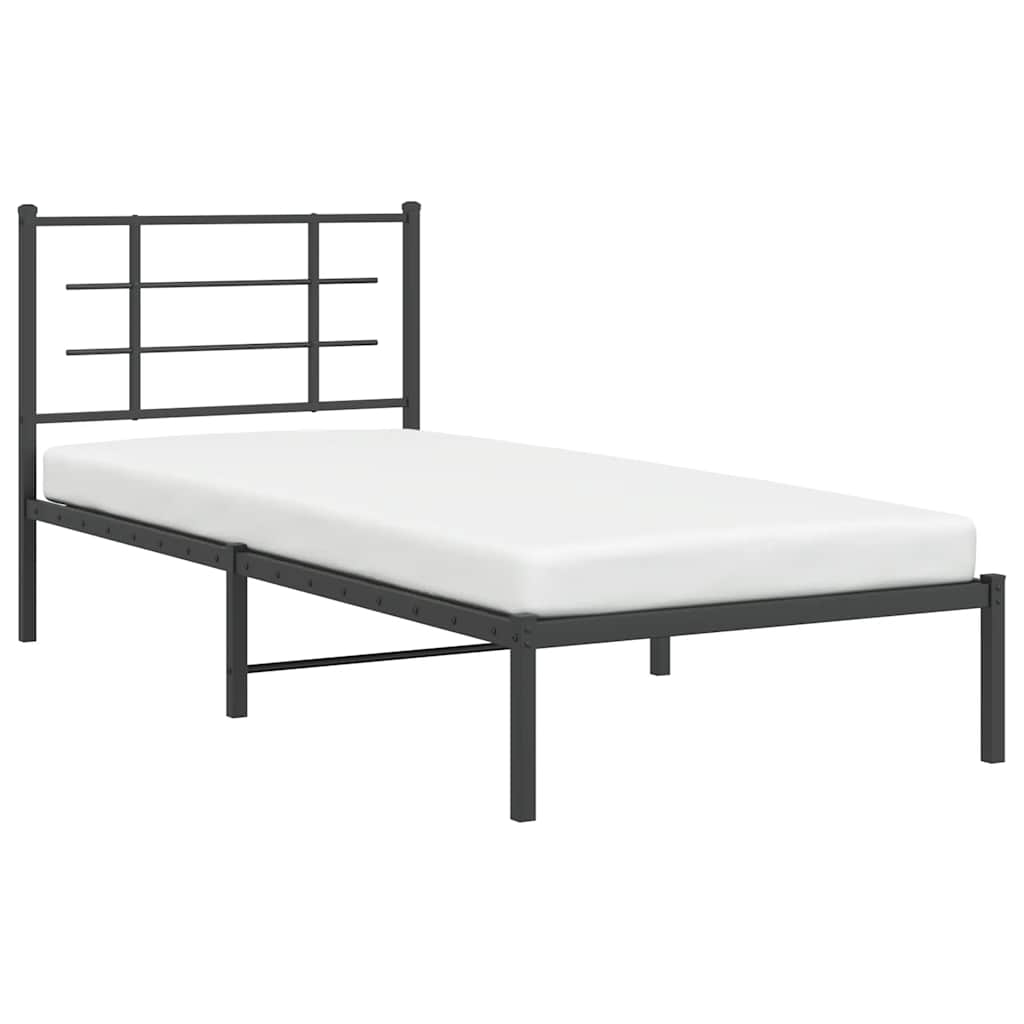Bed Frame | Black | Powder-Coated Steel | Single | Bed Frame