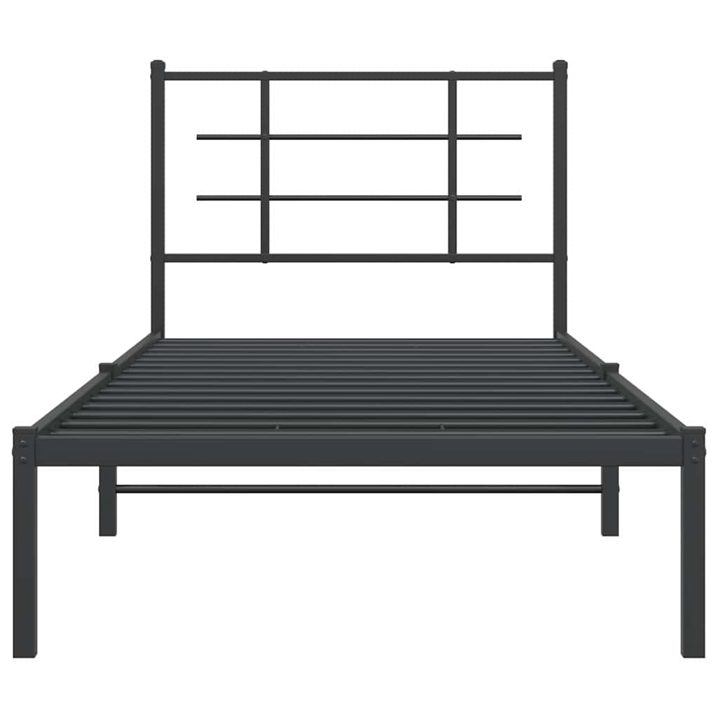 Bed Frame | Black | Powder-Coated Steel | Single | Bed Frame