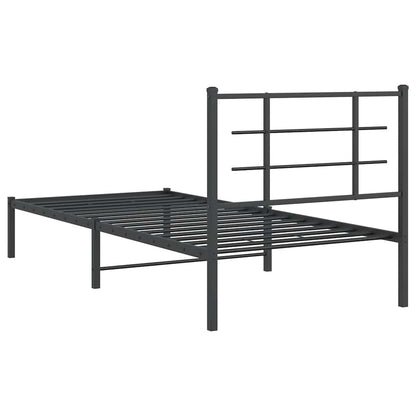 Bed Frame | Black | Powder-Coated Steel | Single | Bed Frame