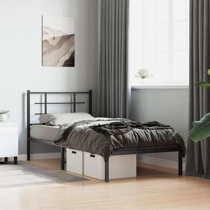 Bed Frame | Black | Powder-Coated Steel | Single | Bed Frame
