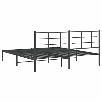 Bed Frame | Black | Powder-Coated Steel | Double | Modern & Durable