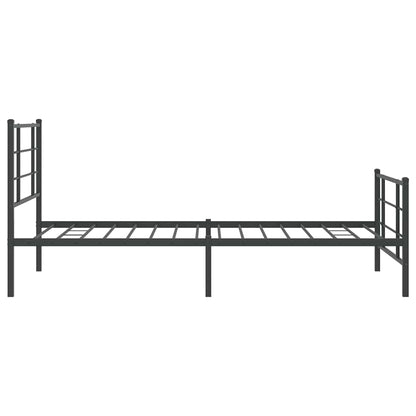 Bed Frame | Black | Powder-Coated Steel | 107x203 cm | Metal Bed Frame