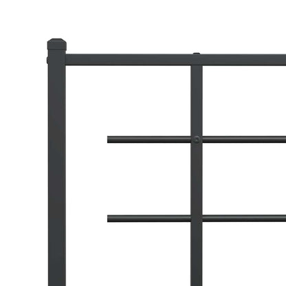 Bed Frame | Black | Powder-Coated Steel | 107x203 cm | Metal Bed Frame