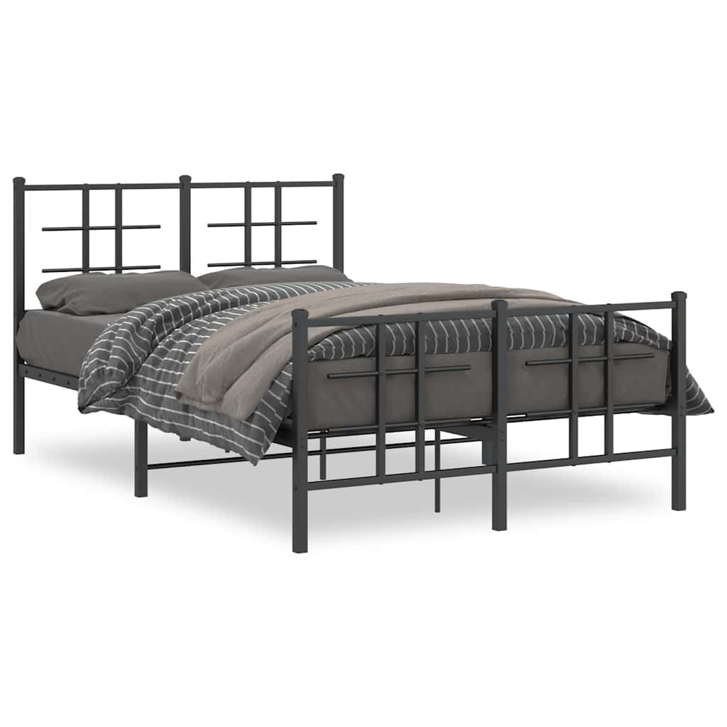 Bed Frame | Black | Powder-coated Steel | Small Double | Bed Frame