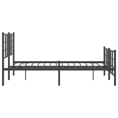 Bed Frame | Black | Powder-Coated Steel | 140x190 cm | Modern | Bed Frame