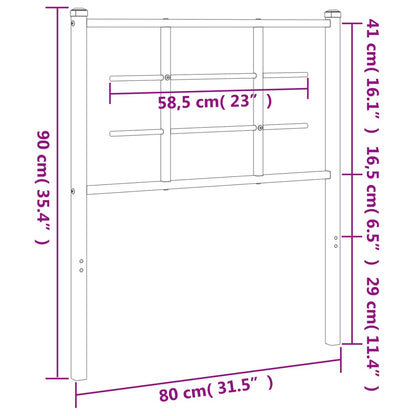 Metal Replace Headboard Black 75 cm