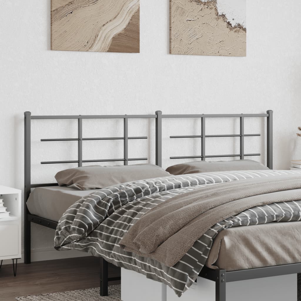 Metal Replace Headboard Black 193 cm