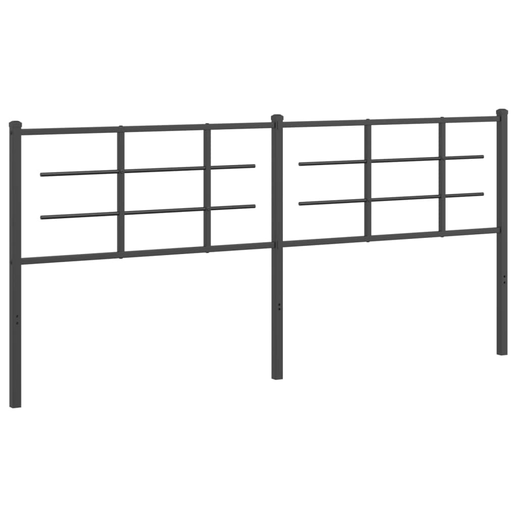 Metal Replace Headboard Black 200 cm