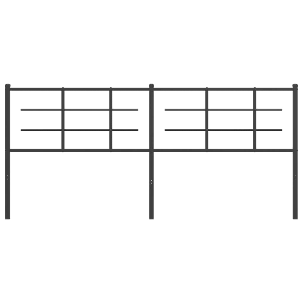 Metal Replace Headboard Black 200 cm