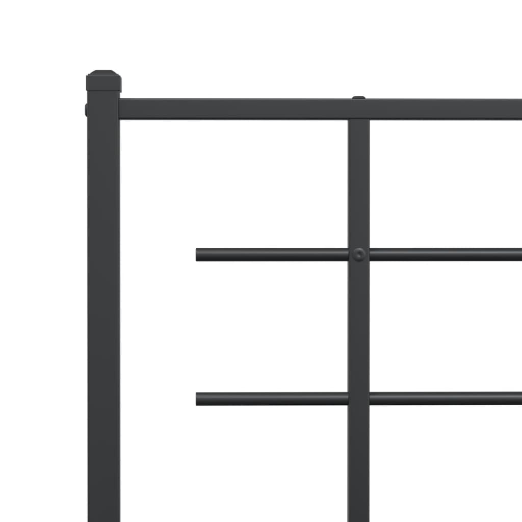 Metal Replace Headboard Black 200 cm