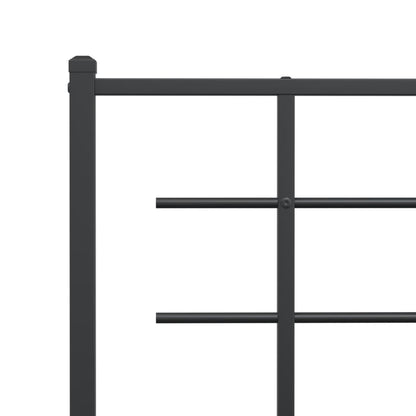 Metal Replace Headboard Black 200 cm