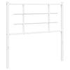 Metal Headboard White 100 cm