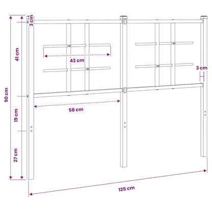 Metal Replace Headboard White 120 cm