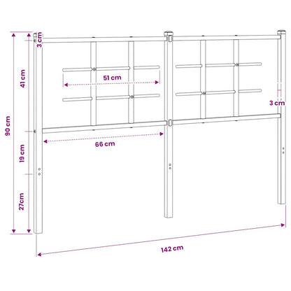 Metal Replace Headboard White 135 cm