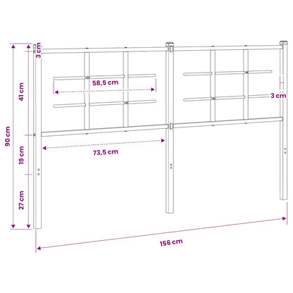Metal Replace Headboard White 150 cm