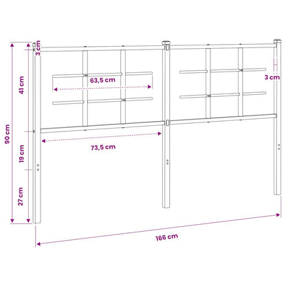 Metal Replace Headboard White 160 cm