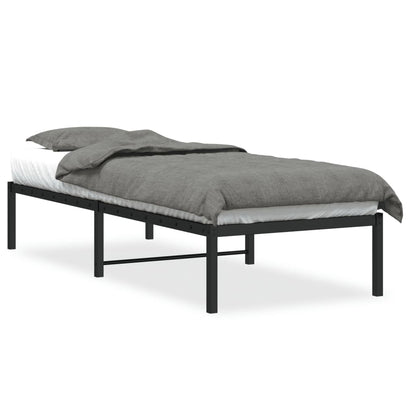 Metal Bed Frame without Mattress Black 80x200cm