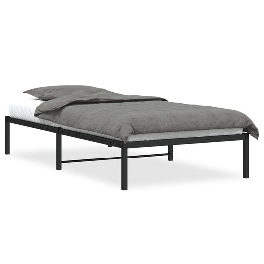 Metal Bed Frame without Mattress Black 100x200cm