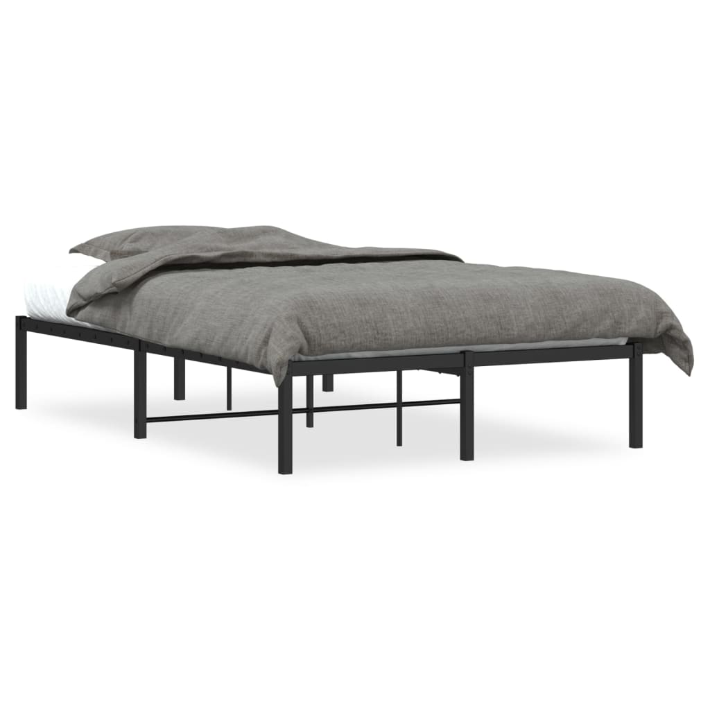 Metal Bed Frame without Mattress Black 120x200cm