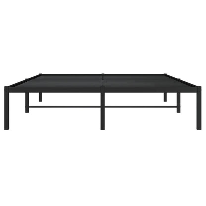 Metal Bed Frame without Mattress Black 135x190cm