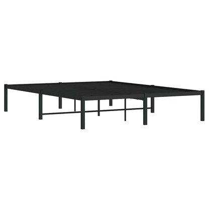 Metal Bed Frame without Mattress Black 140x200cm