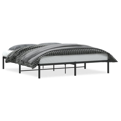 Metal Bed Frame without Mattress Black 180x200cm