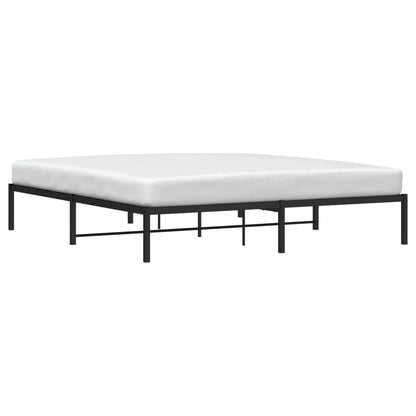 Metal Bed Frame without Mattress Black 180x200cm