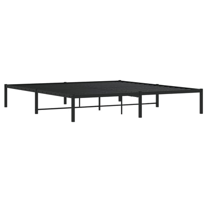 Metal Bed Frame without Mattress Black 180x200cm