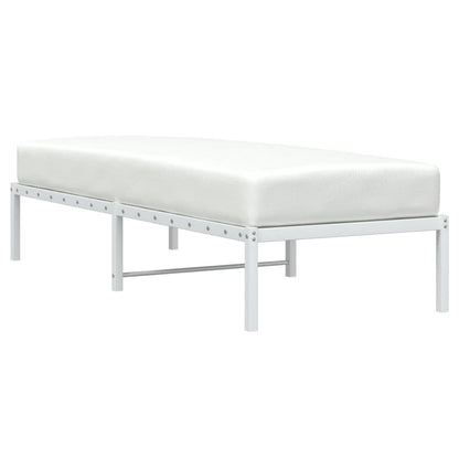 Metal Bed Frame without Mattress White 80x200cm