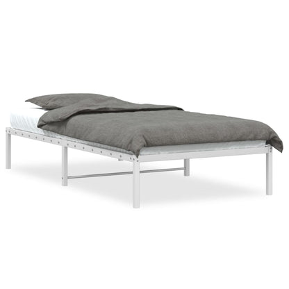 Metal Bed Frame without Mattress White 100x190cm