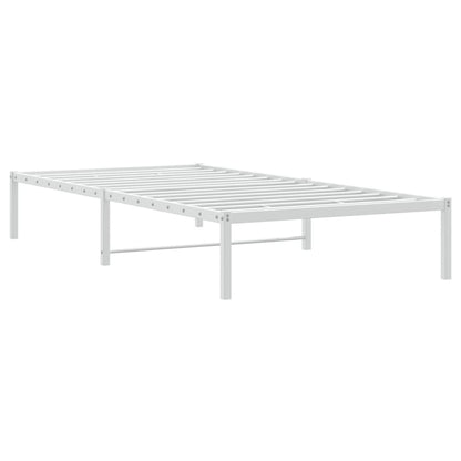 Metal Bed Frame without Mattress White 107x203cm